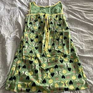 RARE Max Studio Green Floral Hearts Butterfly Print Dress NWOT Size XS